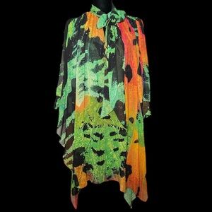 Vivienne Tam - 100% Silk Color Explosion Dress - Size M